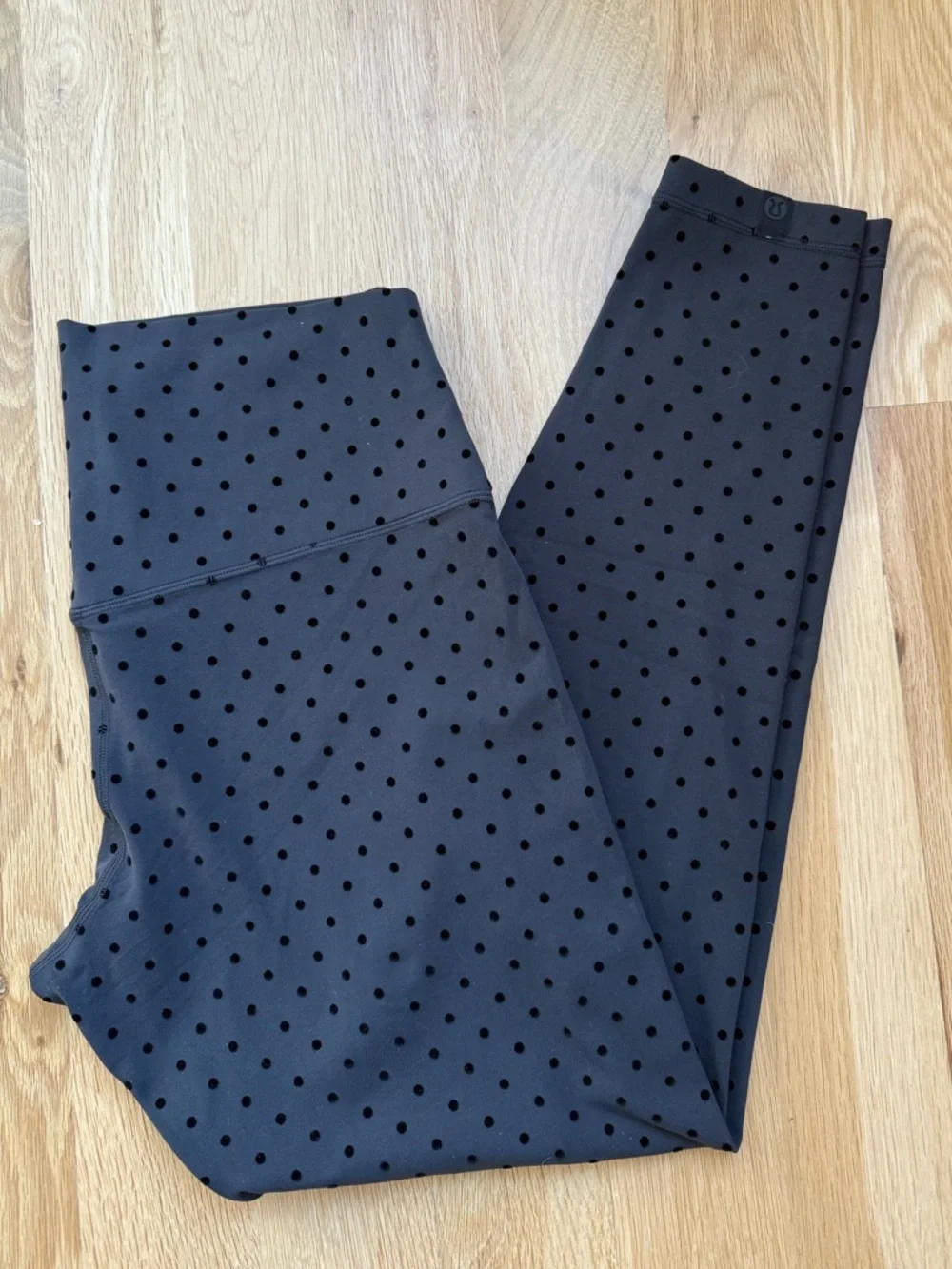 Authentic lululemon Align High-Rise Pant 28”  polka dot flocked . Size 12